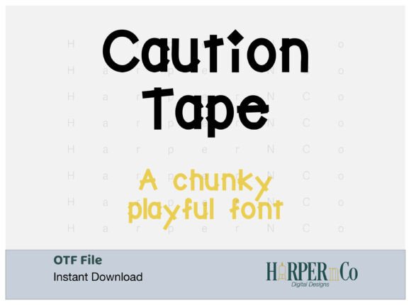 Caution Tape: A Bold Display Font That Stops the Scroll