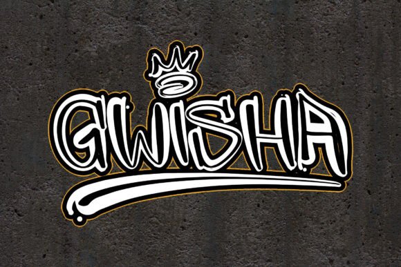 Gwisha: A Bold Dripping Brush Graffiti Font for Digital Design