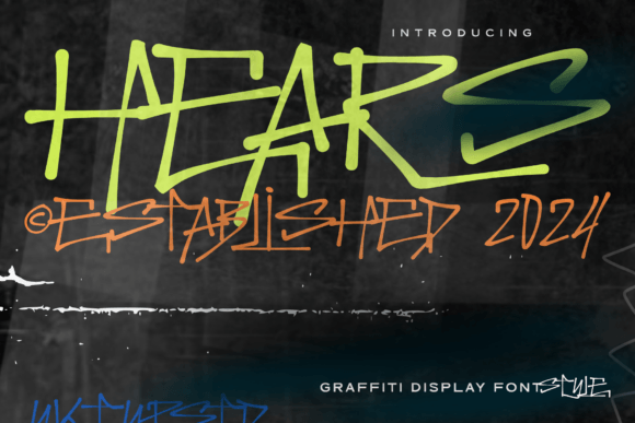 Hears Font: A Street Art Display Typeface for Small Business Branding