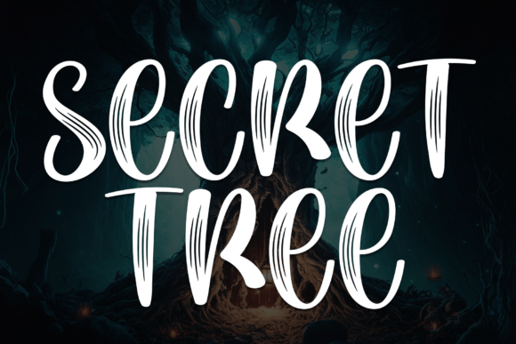 Secret Tree Font: A Handwritten Display Typeface for Small Business Branding