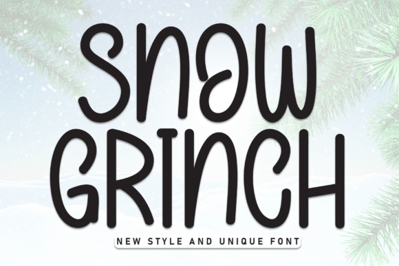 Snow Grinch: A Playful Display Font for Editorial Design