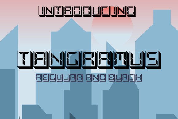 Tangramus: A Modern Display Font for Small Business Branding