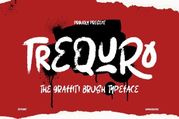 Trequro: A Graffiti Brush Font for Handmade Products and Packaging