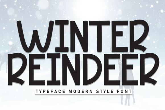 Winter Reindeer Font for Cozy Holiday Branding